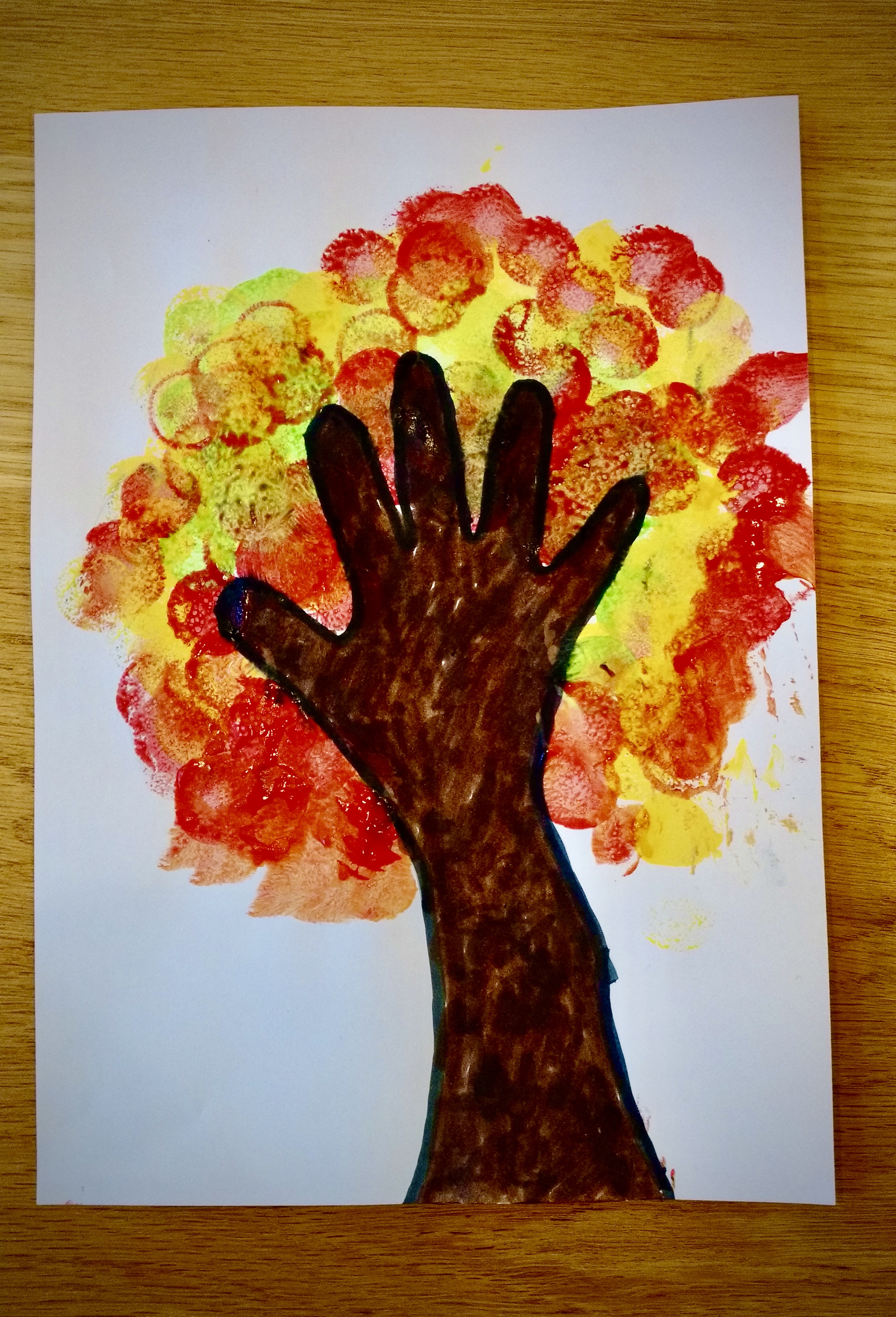 Arbre d'automne en peinture - Comme à la maison services